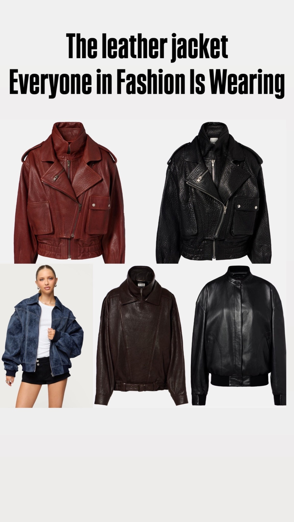 Leather jacket everyone’s fashion is wearing


#LTKU