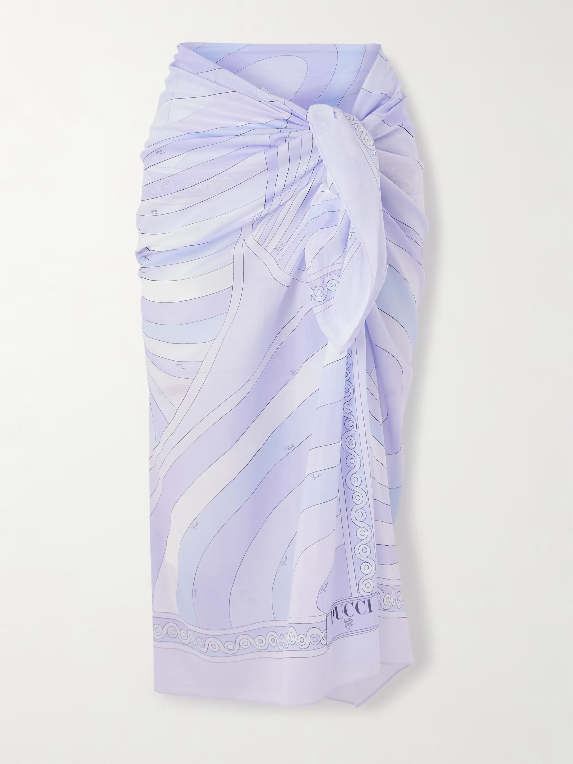 Printed cotton-voile pareo | NET-A-PORTER (US)