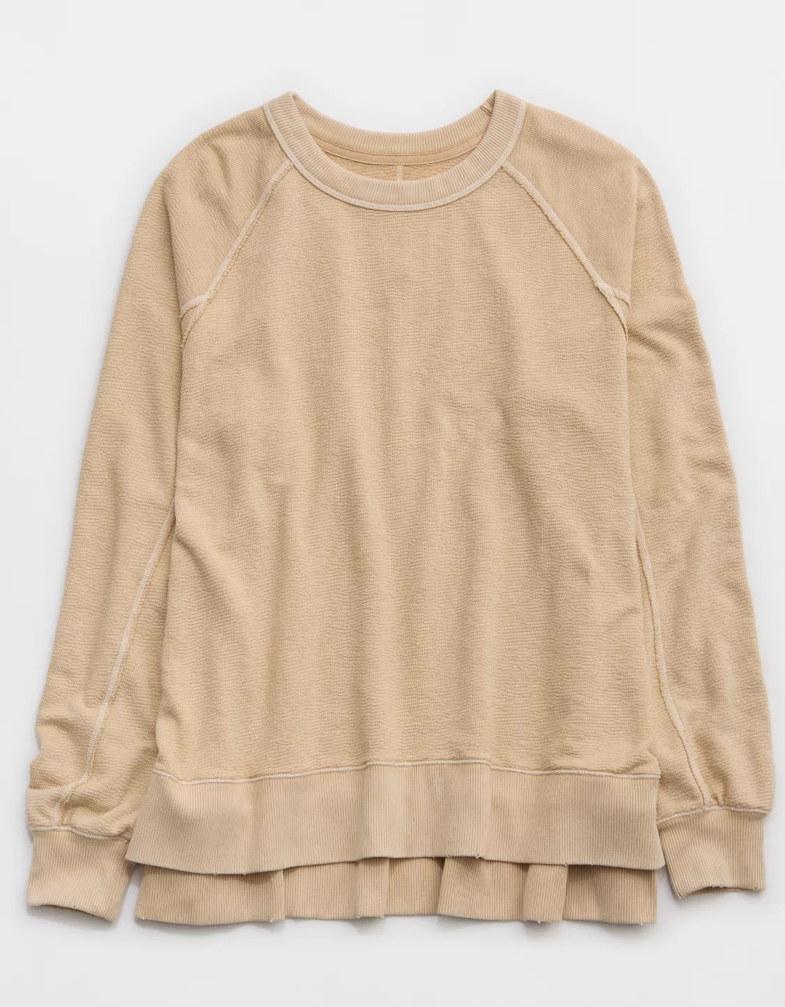 Aerie Textured East West Crew Sweatshirt | American Eagle Outfitters (US & CA)