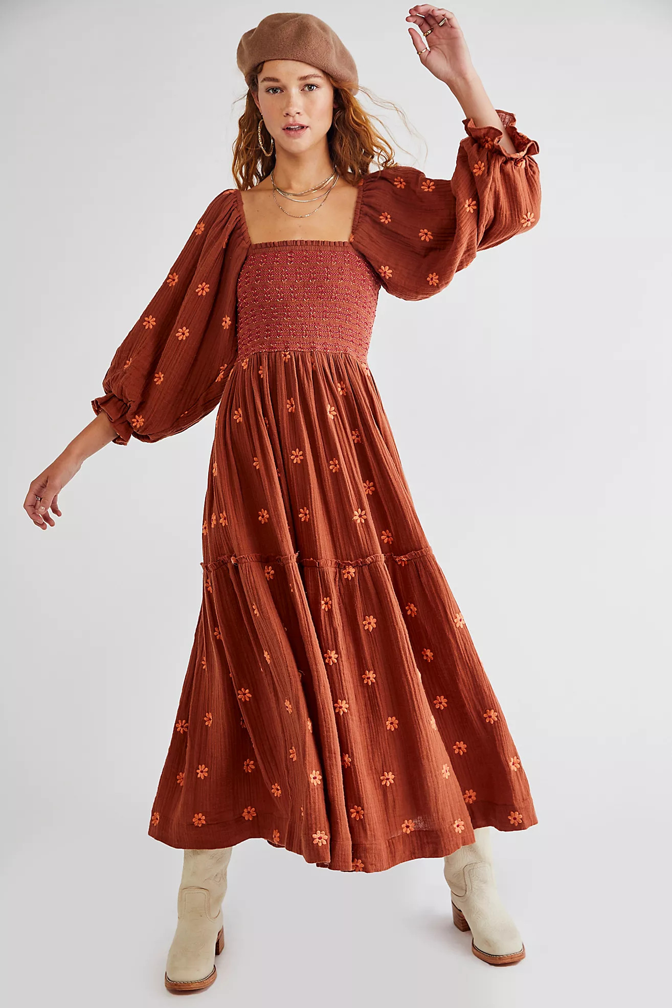 Dahlia Embroidered Maxi Dress | Free People (UK)
