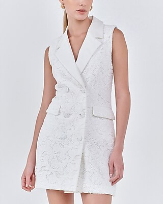 Endless Rose Laced Sleeveless Blazer Mini Dress | Express