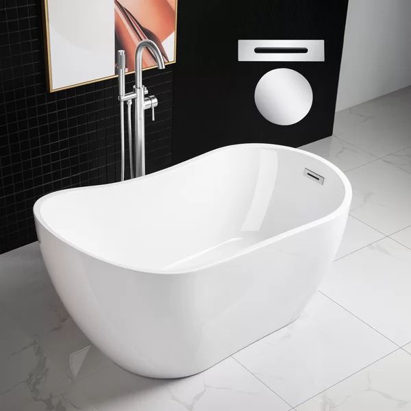 54'' Soaking Acrylic Bathtub | Wayfair North America