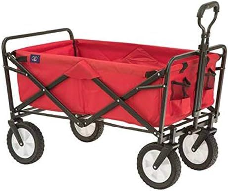 MacSports Collapsible Folding Outdoor Utility Wagon, Red | Amazon (US)