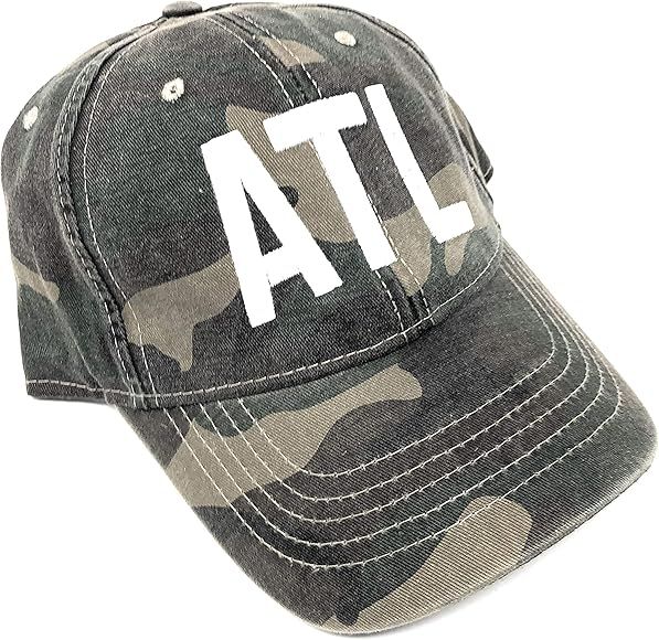 Custom Monogrammed ATL Atlanta Hartsfield–Jackson Airport Code Hat (Faded Camoflauge) | Amazon (US)