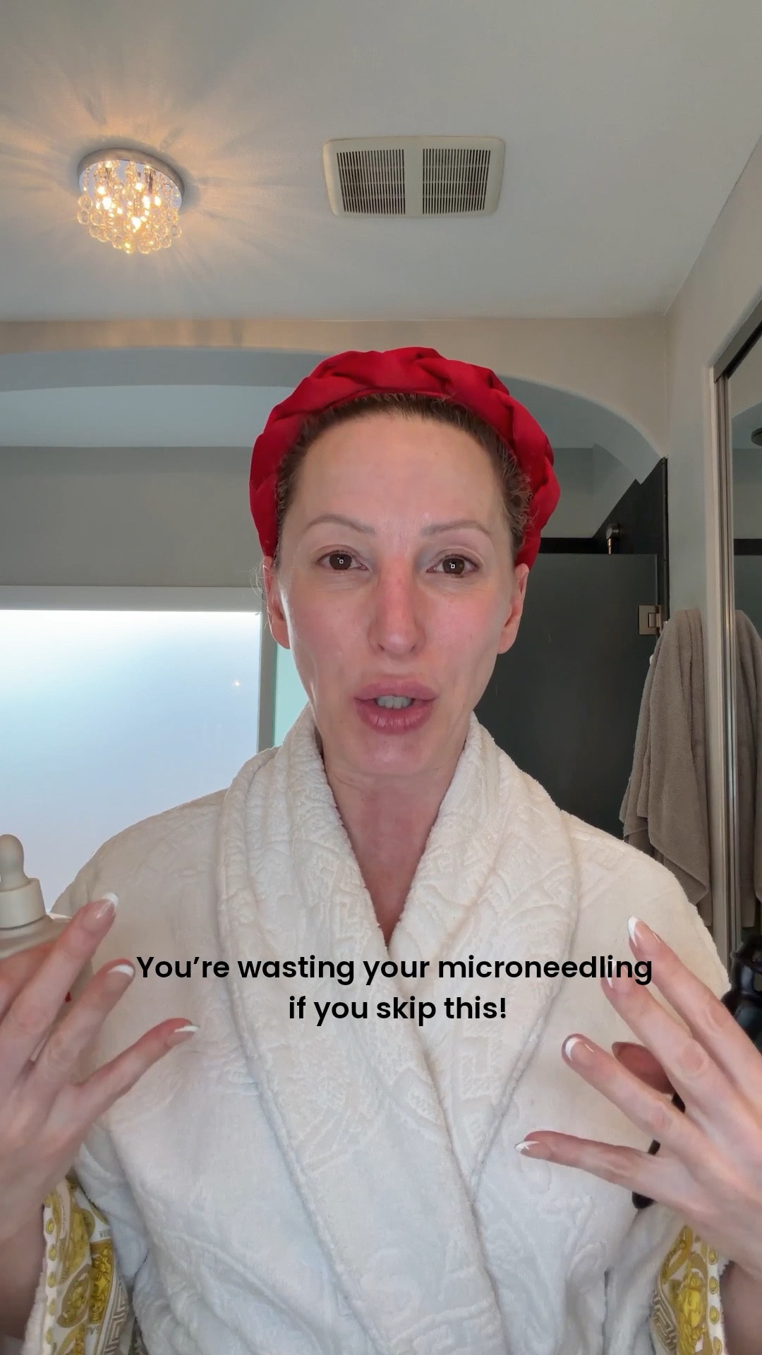 Microneedling sets the stage. What you apply after delivers the results. This is how you get the most benefit from both your microneedling and your skincare.

I use my most targeted serums, like growth factor formulas, after Microneedling, because your skin is more receptive, you can get better absorption, better support for collagen, and more visible results.

If you don't want to splurge on these serums for everyday, reserve them for post-needling. You get maximum impact, better absorption, and your products last longer.

My current routine:
• Banish at-home microneedling
• Followed by Calecim Professional Serum (use discount code EVE15) or Dr Diamond Metacine Instafacial collection.

Technique matters. Timing matters. What you apply after matters.

Save this if you’re microneedling or dermarolling.

#drdiamond #calecim #microneedlingroutine #antiagingroutine

