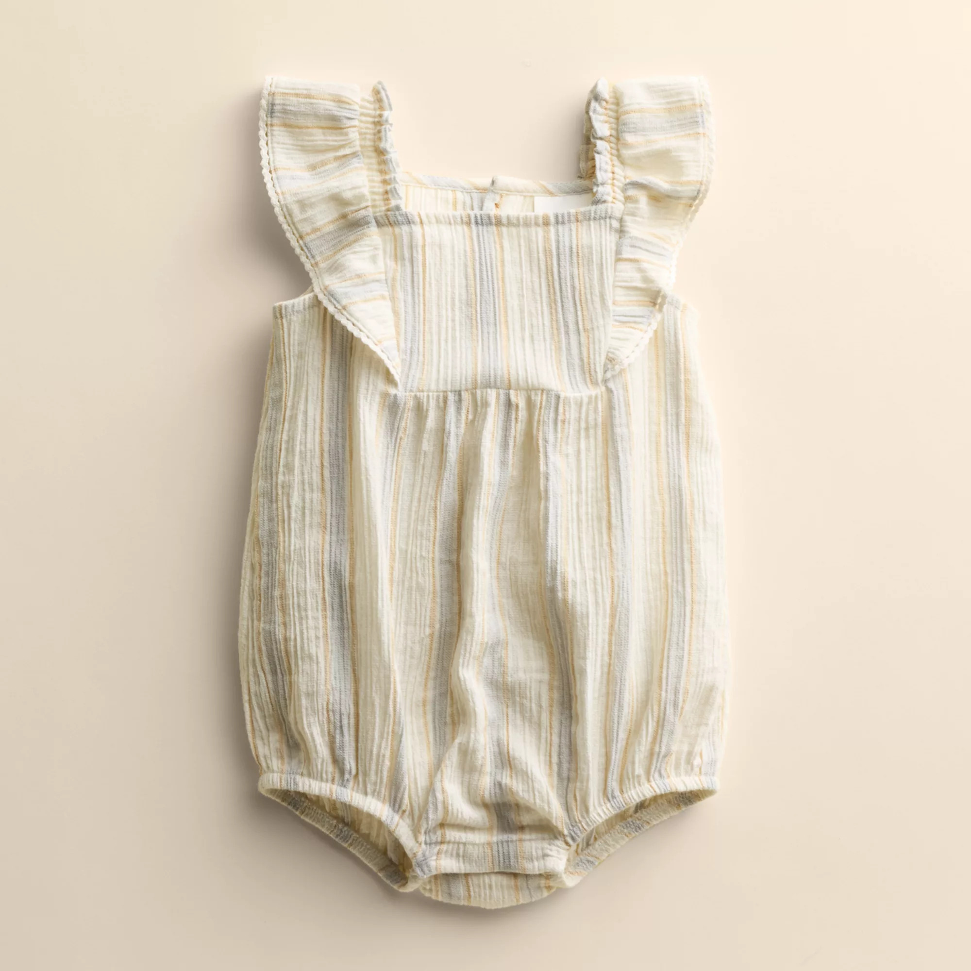 Baby Girl Little Co. By Lauren Conrad Woven Flutter Sleeve Bubble Sunsuit | Kohl's