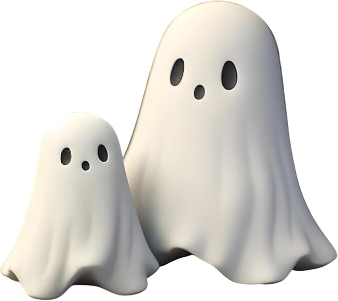 Resin Ghost Halloween Decor - Cute Indoor Spooky Decorations, Porch, Desk- Ghost Decor for Hallow... | Amazon (US)