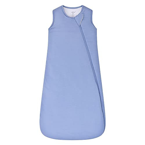 HAPIU Unisex Rayon Made from Bamboo Baby Sleep Sack TOG 1.0, 2-Way Zipper YKK, Wearable Blanket Baby,0-6 Months,Blue | Amazon (US)