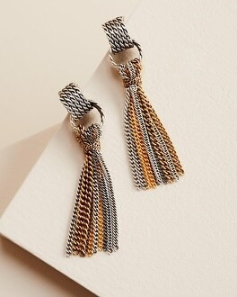 Mixed-Metal Tassel Earrings | Chico's