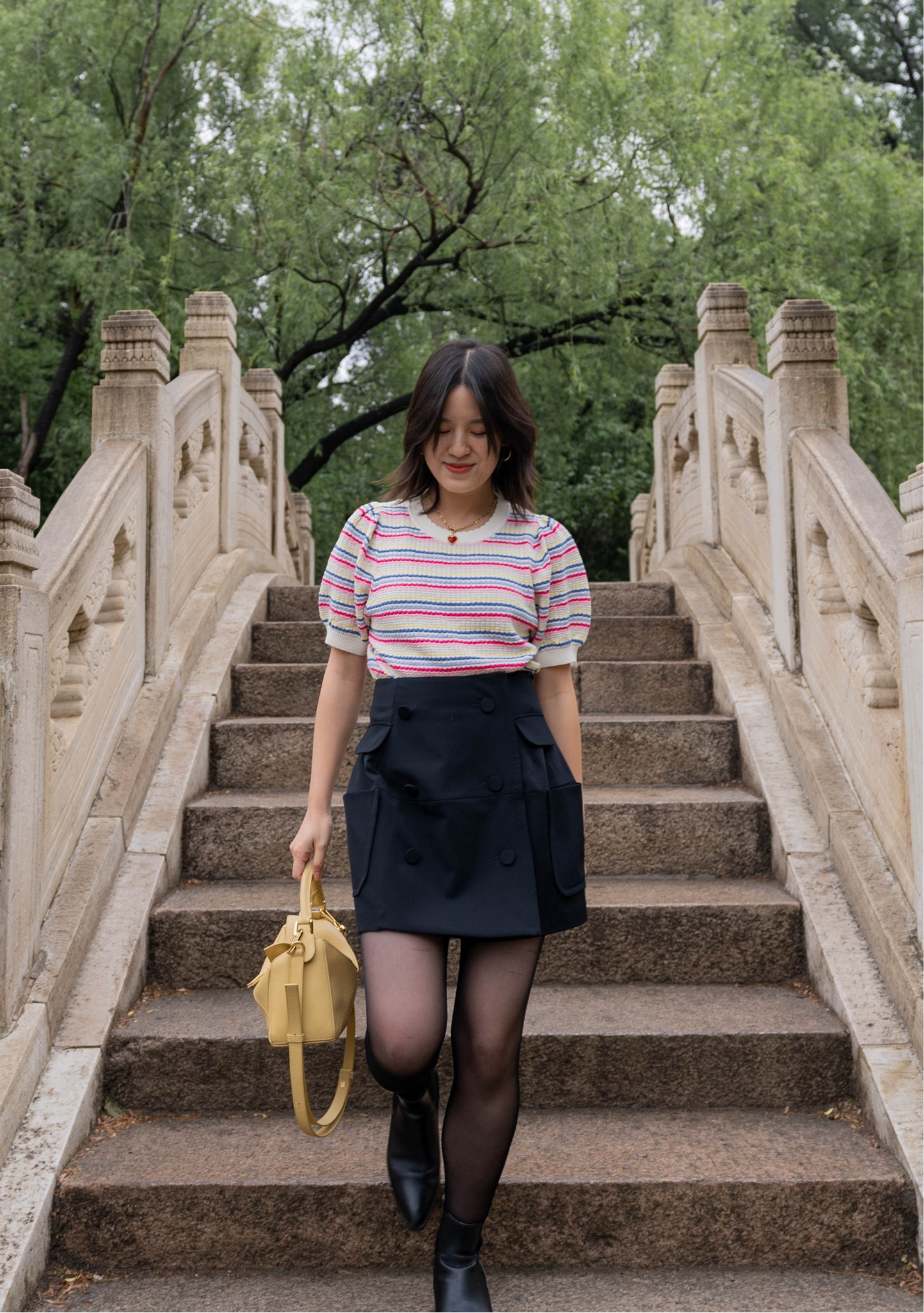 Wearing top in XS
Light weight knit, ideal for the transitional season but could also work for a cool summer’s day 