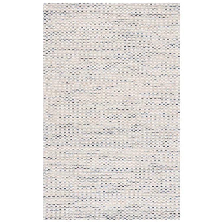Laureldale Hand Woven Wool/Cotton Abstract Rug in Navy/White | Wayfair North America