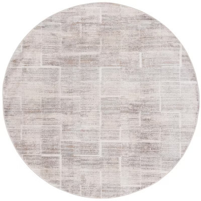Whisper WHS822 Power Loomed Indoor Area Rug - Beige/Light Beige - 6'-7"x6'-7" Round - Safavieh | Target