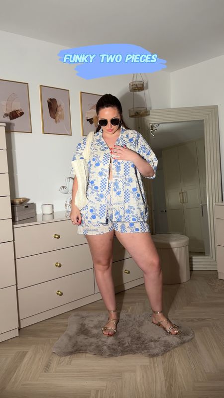 Funky two pieces, summer outfit, summer co ord, holiday outfit, shorts and shirt, summer style, beach outfit, shorts and matching trousers, pretty little thing, H&M, boohoo, quay sunglasses 

#LTKeurope #LTKstyletip #LTKsummer