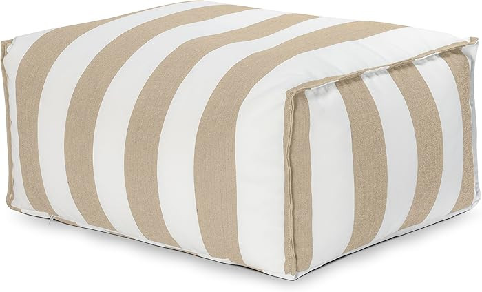 Gouchee Home Santorin Roll Rectangular Outdoor/Indoor Pouf, Taupe - Foot Stool, Stuffed Ottoman B... | Amazon (CA)