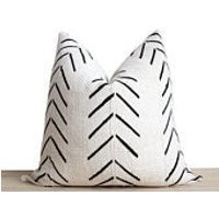 Mudcloth Pillow Cover, African Mud Cloth  Cream and Black  Asha | Etsy (US)