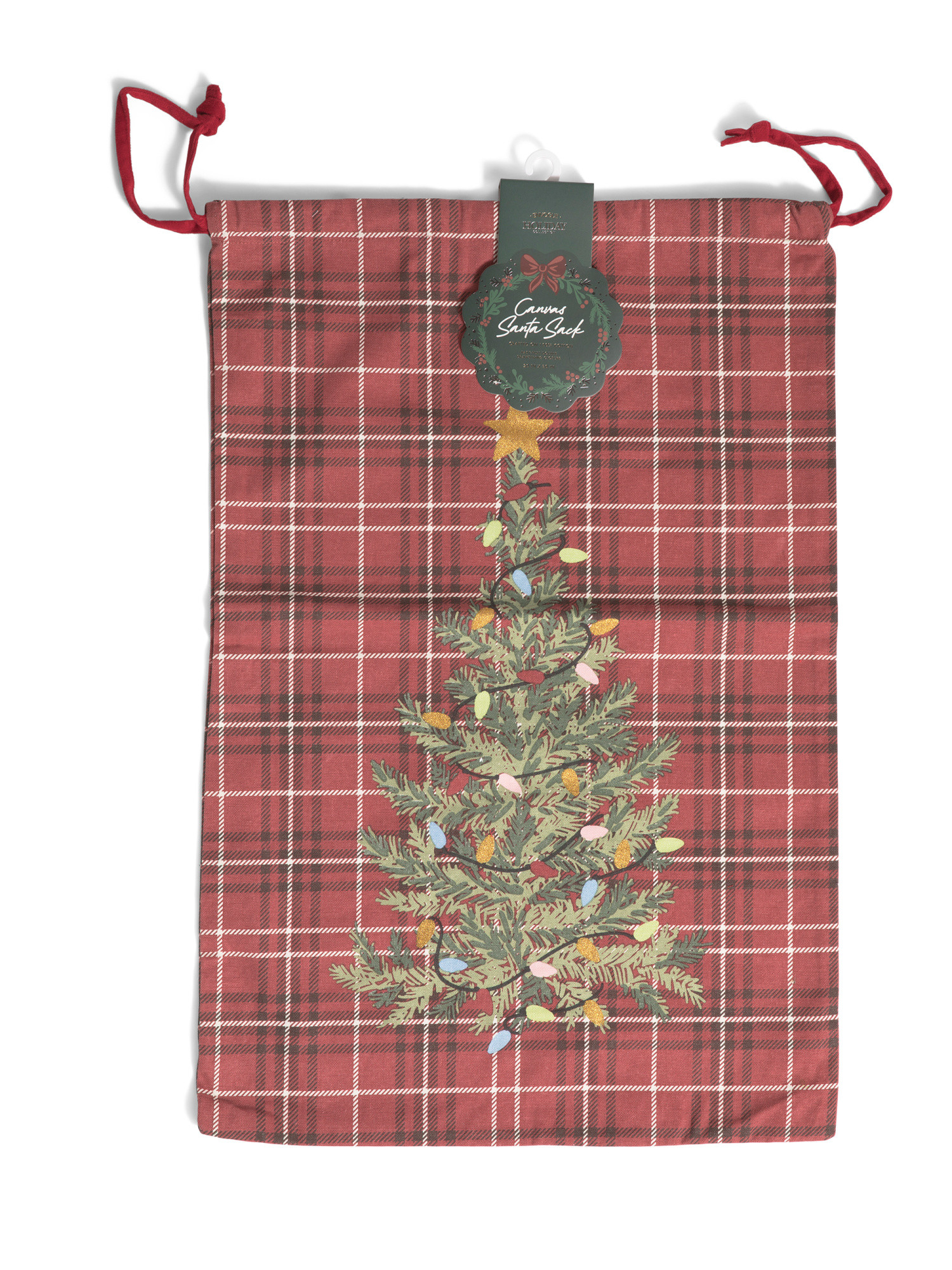 Plaid Tree Gift Sack | Pillows & Decor | Marshalls | Marshalls