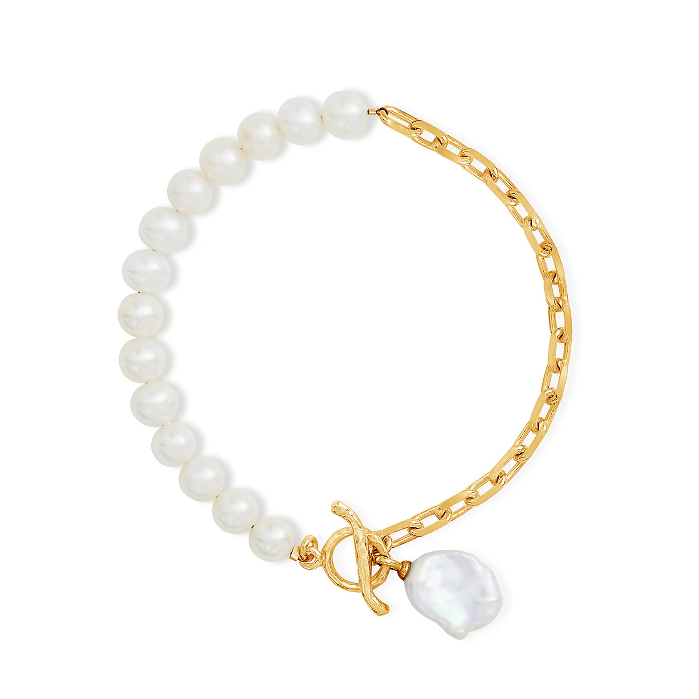 Timeless Keshi Pearl Chain Bracelet | Dower & Hall