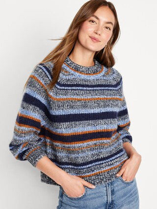 Mock-Neck Cropped Sweater for Women | Old Navy (US)