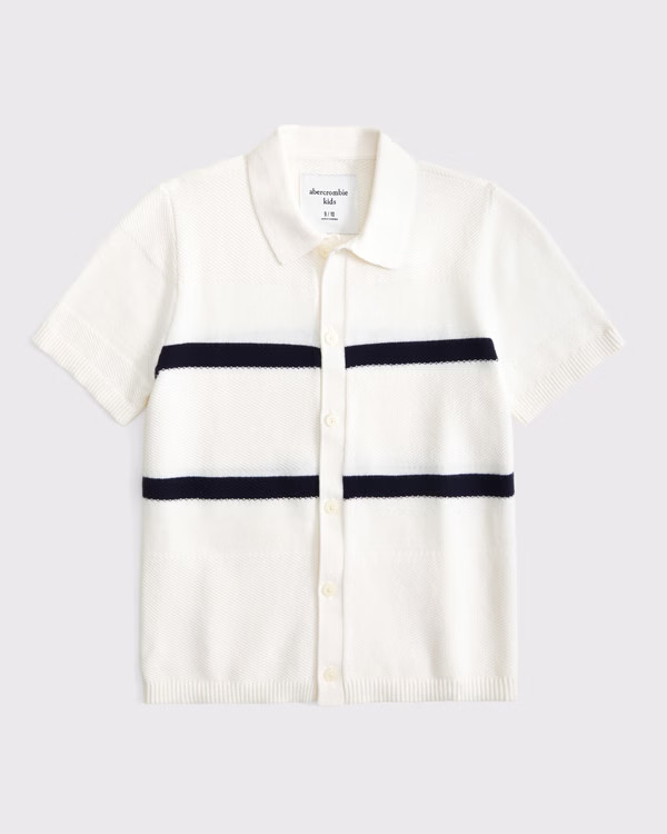 button-through sweater polo | Abercrombie & Fitch (US)