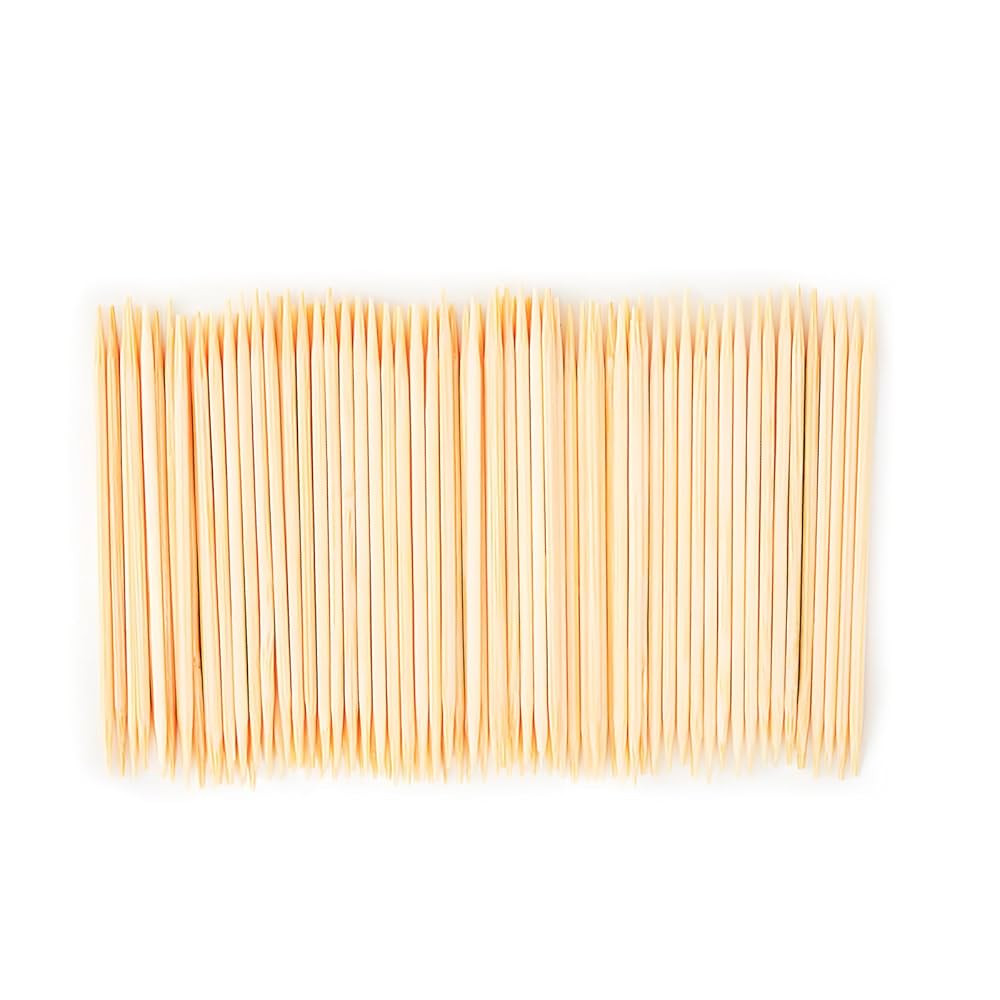 600 Count Bamboo Toothpicks for Teeth Cleaning, Appetizer, Olive, Barbecue, Fruit, Double-Points ... | Amazon (US)