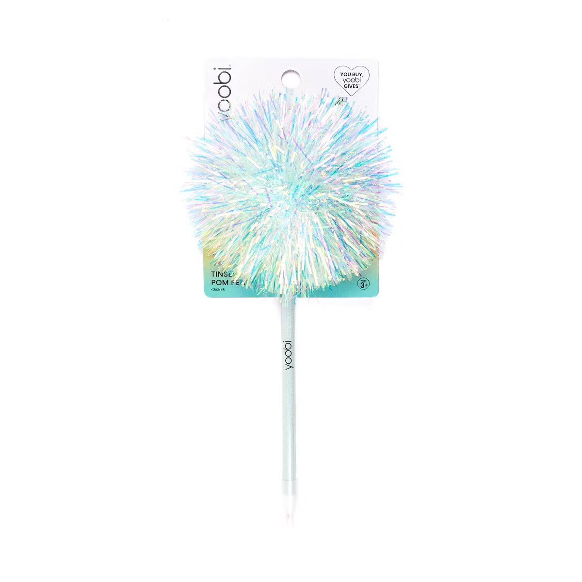 Yoobi Novelty Pom Pom Pen Mint Tinsel | Target