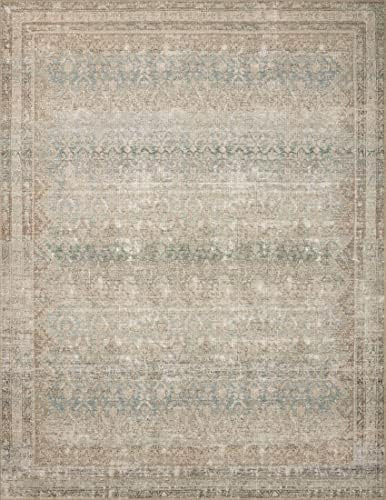 Angela Rose x Loloi Aubrey Collection AUB-03 Jade / Natural, Traditional 2'-6" x 9'-6" Runner Rug | Amazon (US)