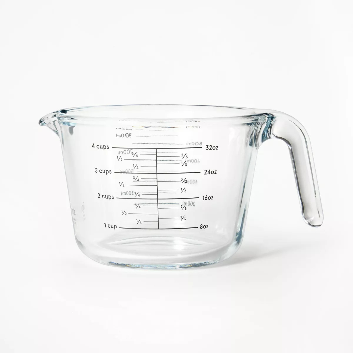 4 Cup Glass Measuring Cup Clear - Figmint™: Borosilicate, Microwave & Dishwasher Safe, 32oz Cap... | Target