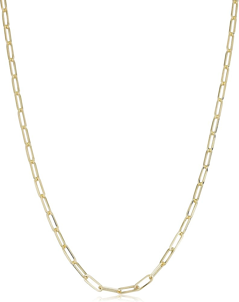 Au Naturale Womens Link Chain - 14k Gold Paperclip Necklace for Women | Amazon (US)