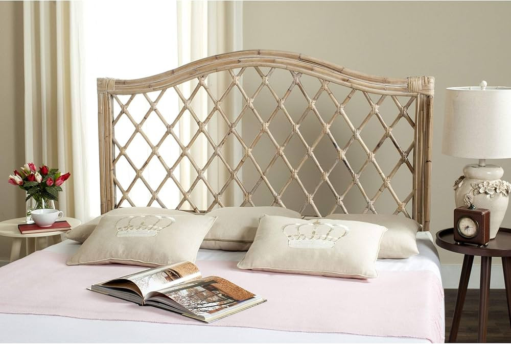 Safavieh Gabrielle Headboard Full White Washed | Amazon (US)