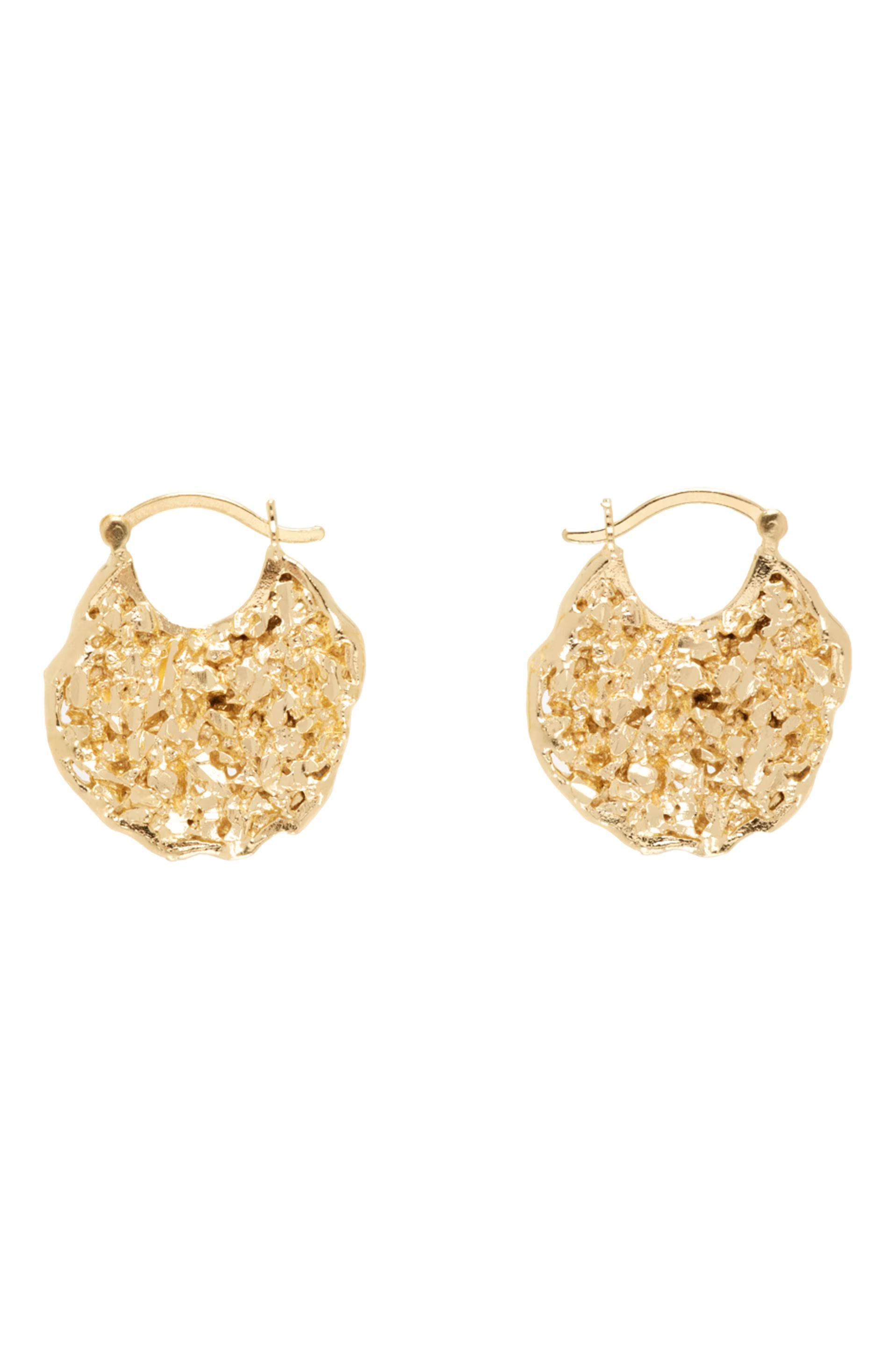 Gold VC004 Small Hoop Earrings | SSENSE