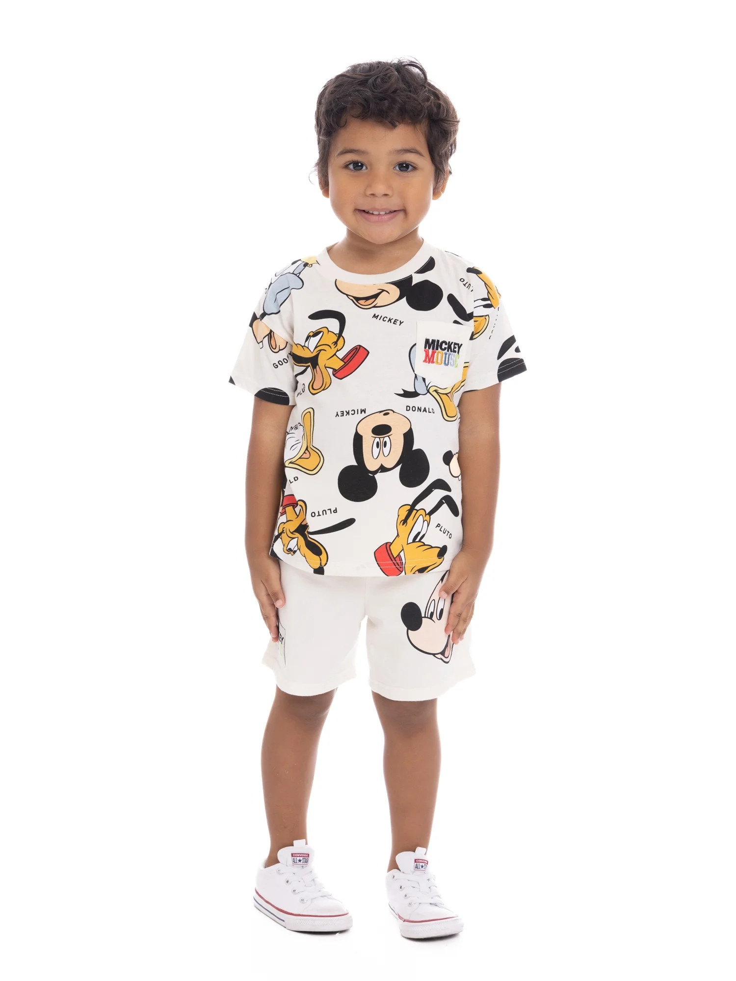 Disney Mickey Mouse & Friends Toddler Boys Graphic Tee and Shorts Set, 2-Piece, Sizes 12M-5T | Walmart (US)
