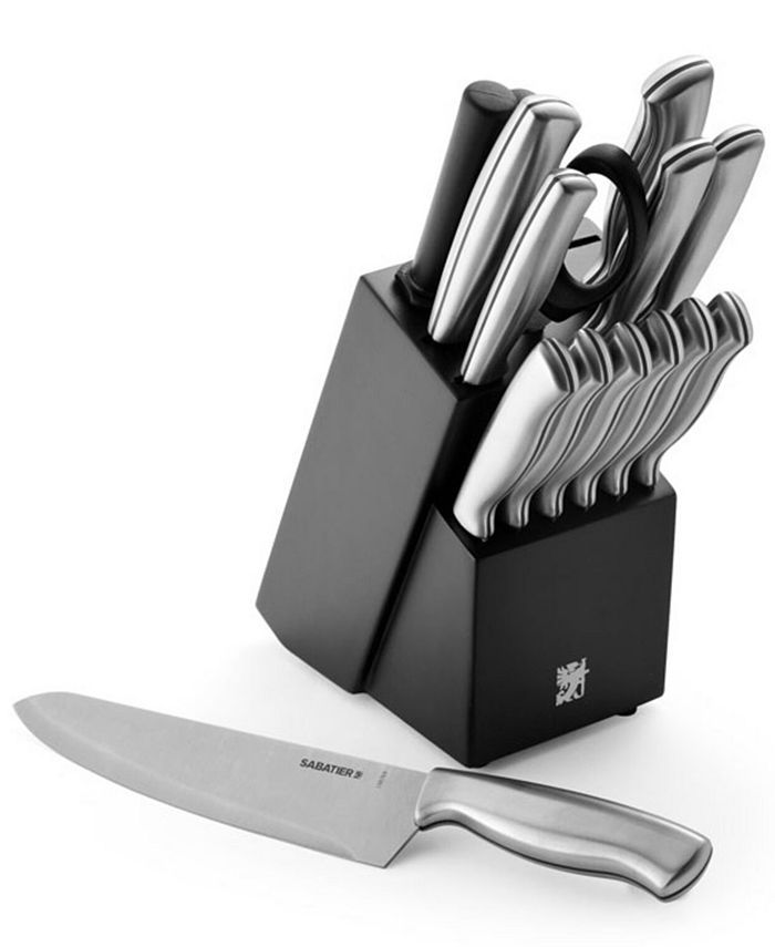 15-Pc. Stamped Stainless Steel Cutlery Set | Macys (US)