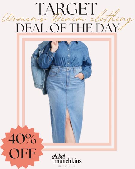 Deal of the day at Target! 40% off women’s denim! My favorite skirt and jeans are on Sale!

#LTKstyletip #LTKover40 #LTKsalealert