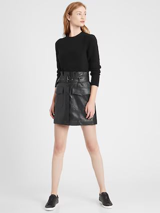 Vegan Leather Utility Mini Skirt | Banana Republic (US)