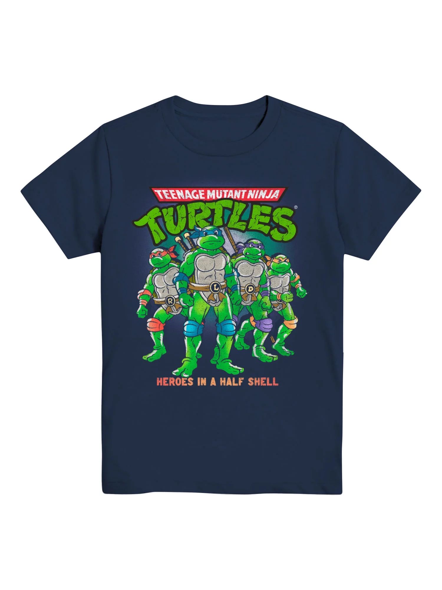 Teenage Mutant Ninja Turtles Retro Boys, Crew Neck, Short Sleeve, Graphic T-Shirt, Sizes 4-18 | Walmart (US)