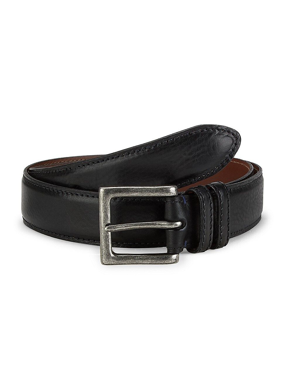 COLLECTION Shrunken Calfskin Leather Belt | Saks Fifth Avenue