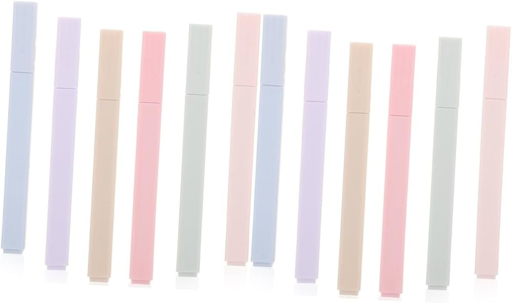 Operitacx 12pcs Vintage Highlighter Pens Cute Retro Markers for Students Smooth Writing Bright Co... | Amazon (US)