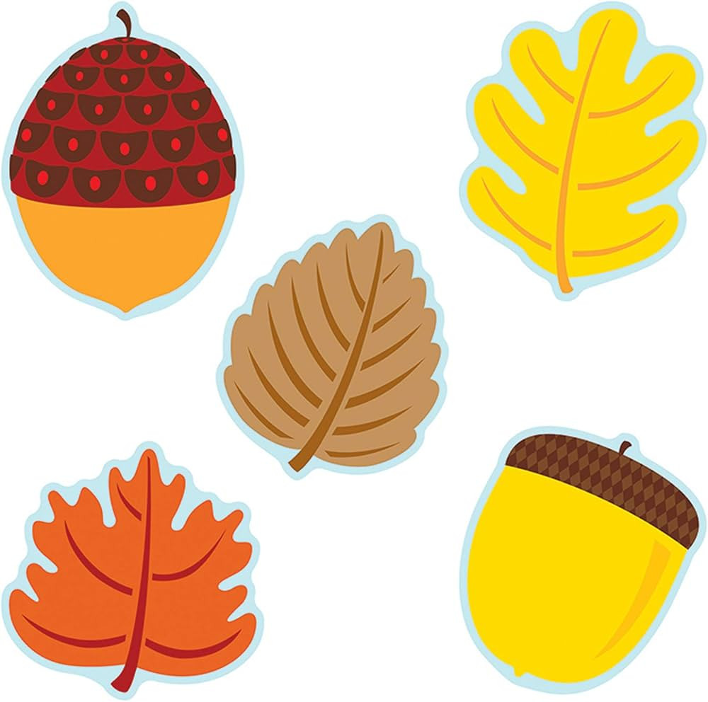 Carson Dellosa 36pc Acorn & Autumn Leaves Bulletin Board Cutouts, Fall Bulletin Board Decorations... | Amazon (US)