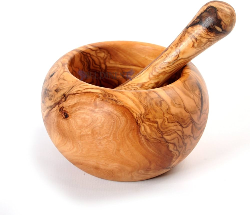 BeldiNest Olive Wood Mortar and Pestle Set, Perfect for Guacamole, Salsa, Herb Crusher, Grind and... | Amazon (US)