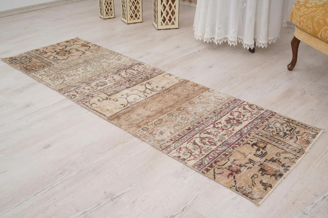 Oushak Turkish Runner Rug: 2x6 Vintage Wool Corridor Rug | Etsy (US)