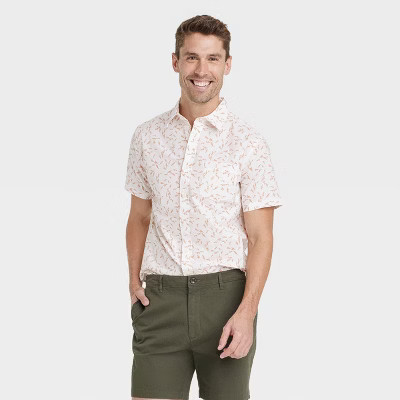 Men's Short Sleeve Poplin Button-Down Shirt - Goodfellow & Co™ | Target