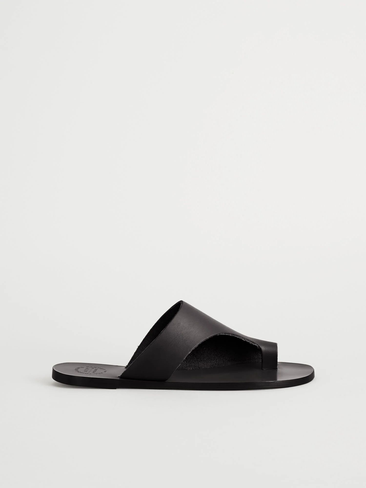 Rosa Black Leather Cutout sandals | ATP Atelier