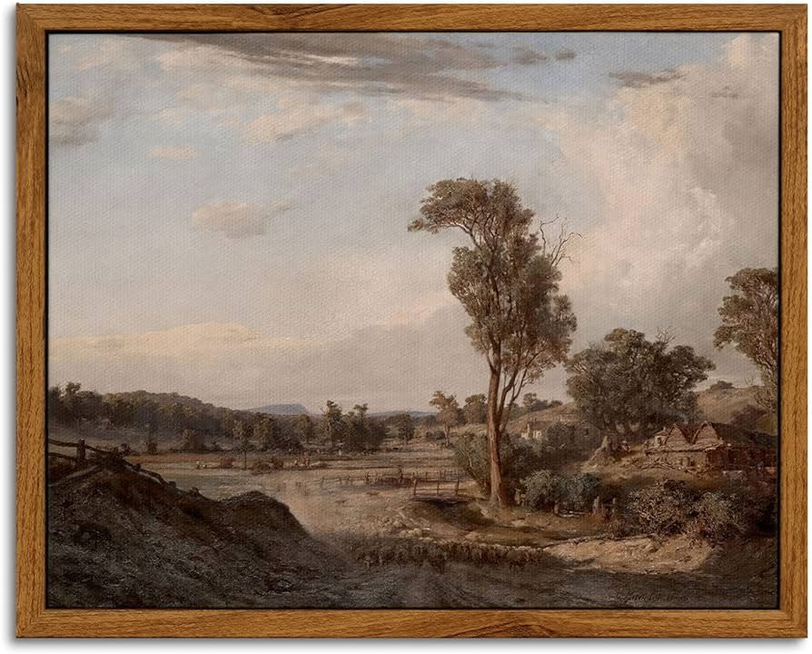 InSimSea Framed Wall Art for Living Room Classical Landscape Room Decor Rustic Countryside Scener... | Amazon (US)