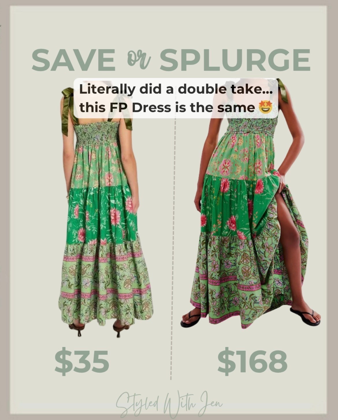 💚 Another Designer Inspired Find
Free People Vs Amazon 
These look identical! 👀

#LTKcanada #LTKdresses #LTKsummer