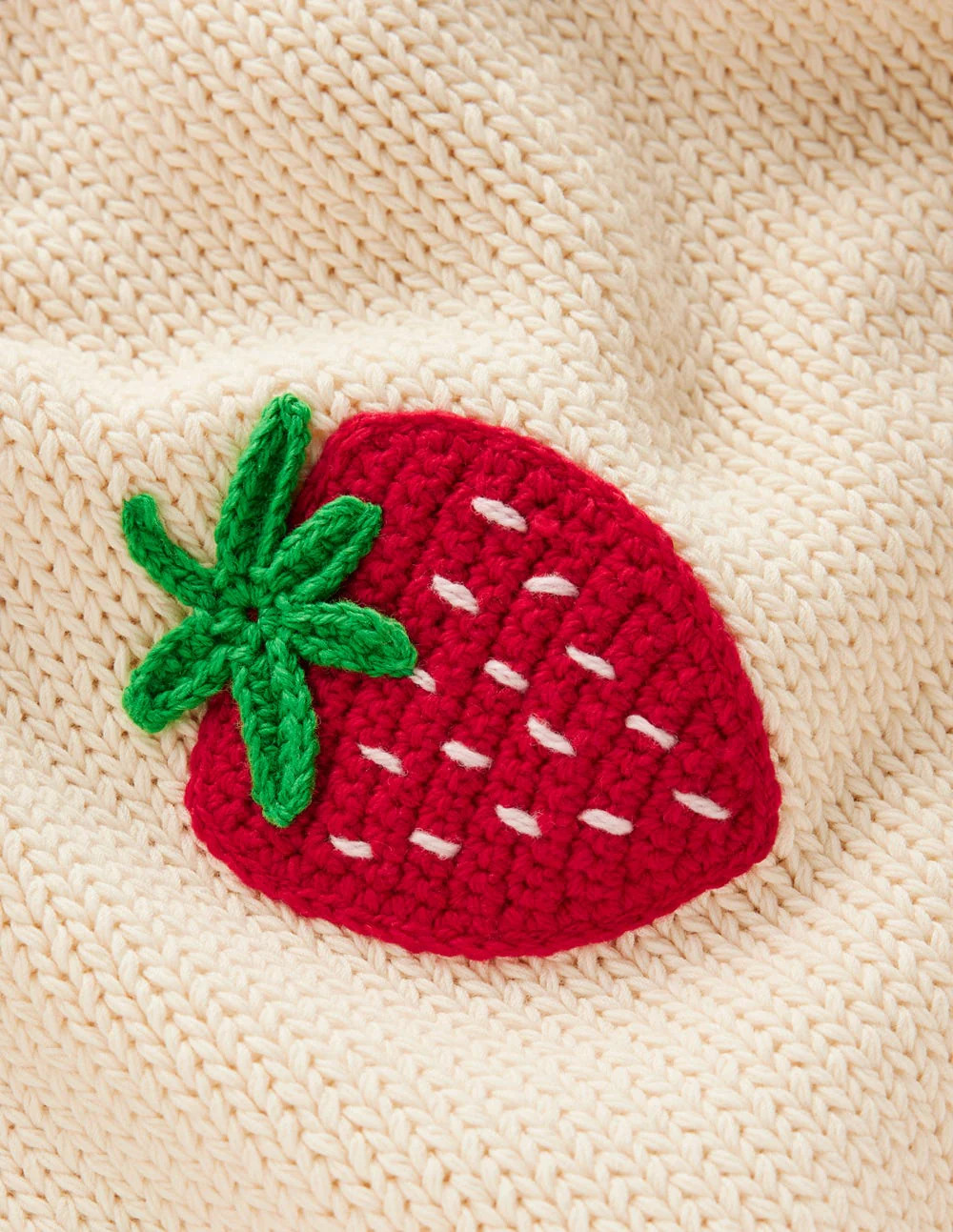 Margot Puff Sleeve T-Shirt-Warm Ivory Strawberry | Boden (US)