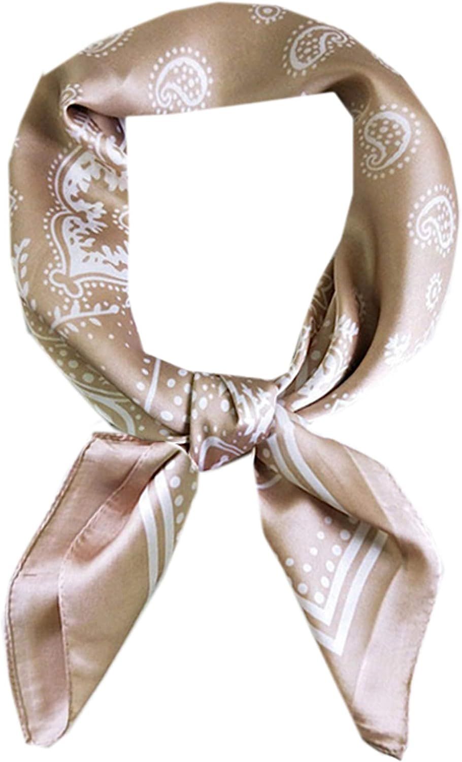 WENLOOY Square Satin Silk Hair Scarf Headscarf for Women/Men's Necktie Bandanas Pocket Square | Amazon (US)