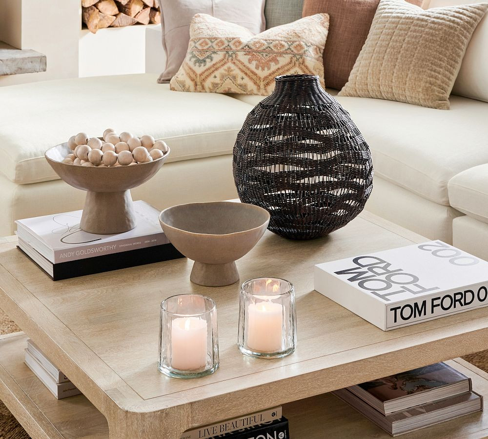 Hammered Café Recycled Hurricane Candle Holder | Pottery Barn (US)