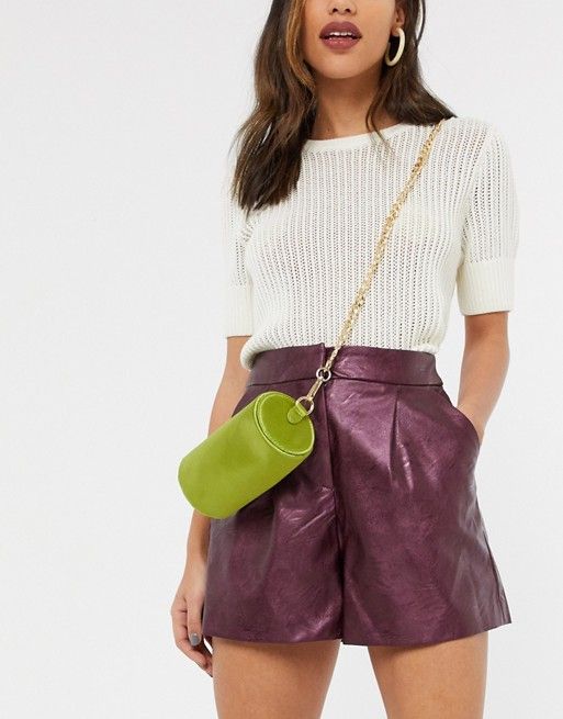 ASOS DESIGN pistachio satin cylinder bag | ASOS US