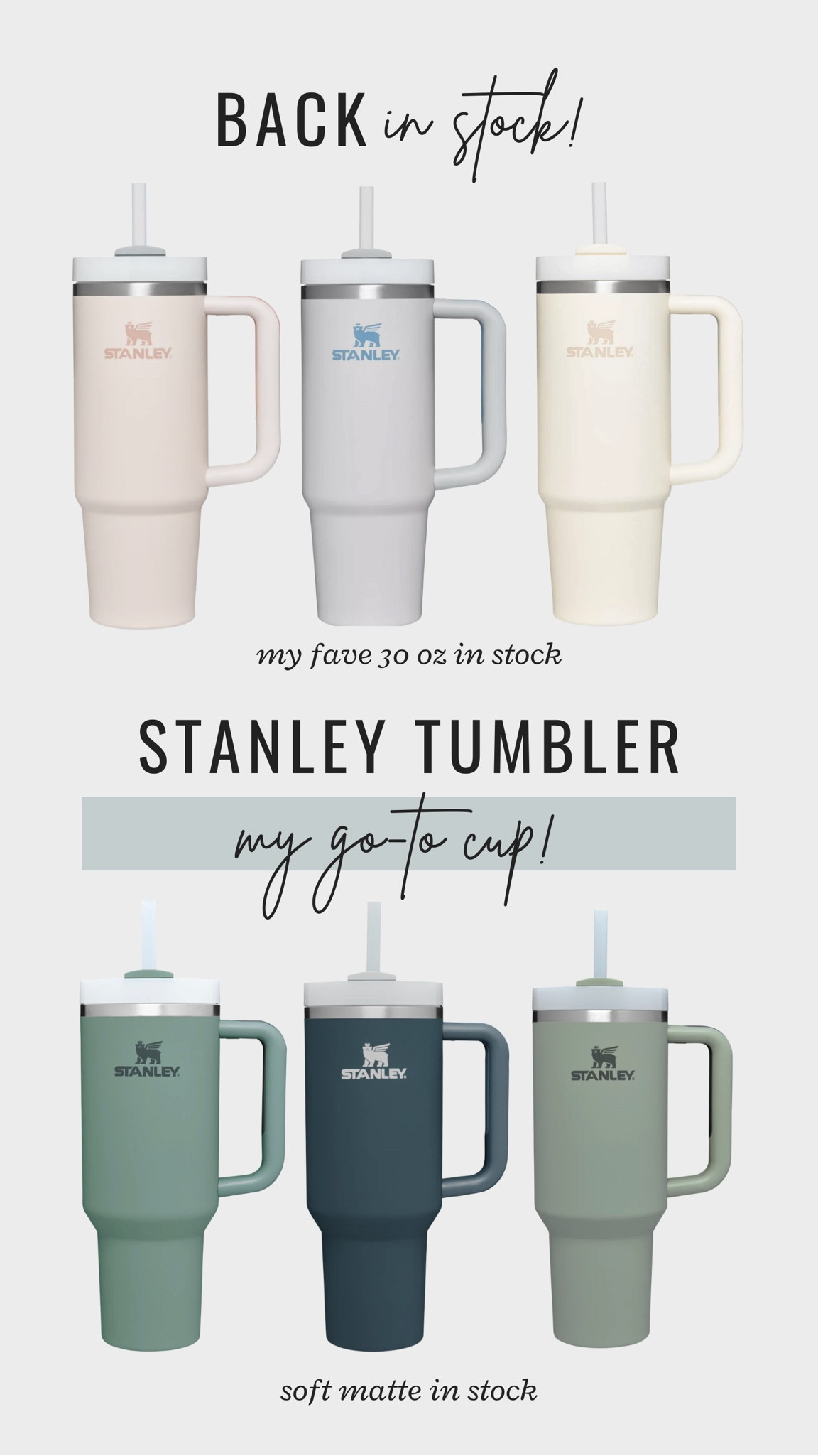 Stanley 30oz. Adventure Quencher Tumbler Back in Stock!