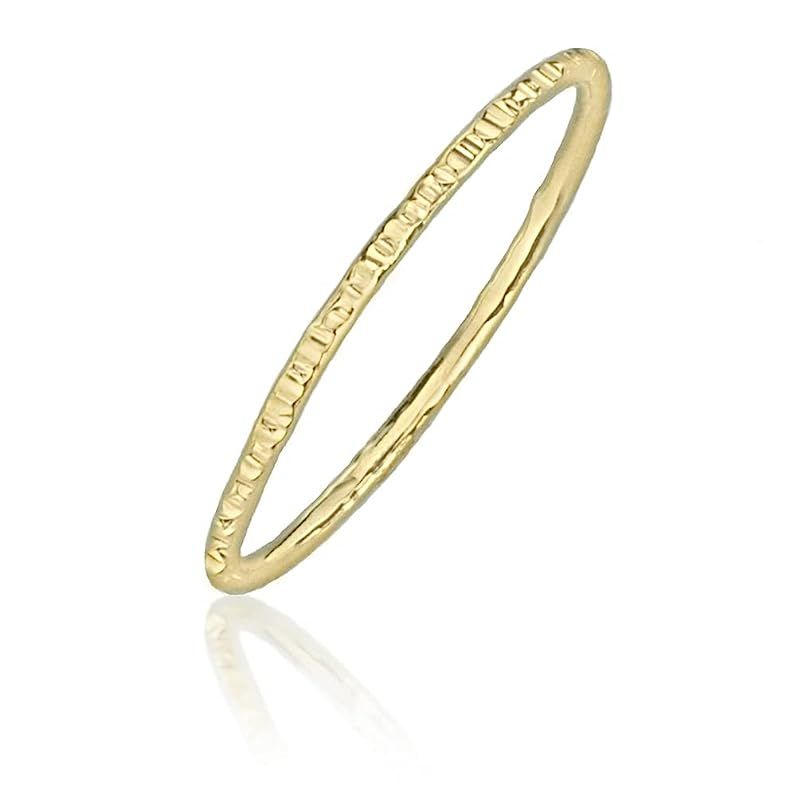 Delicate Stacking Rings, Handmade in 14K Gold Fill, Sold per 1mm Ring (7) | Amazon (US)